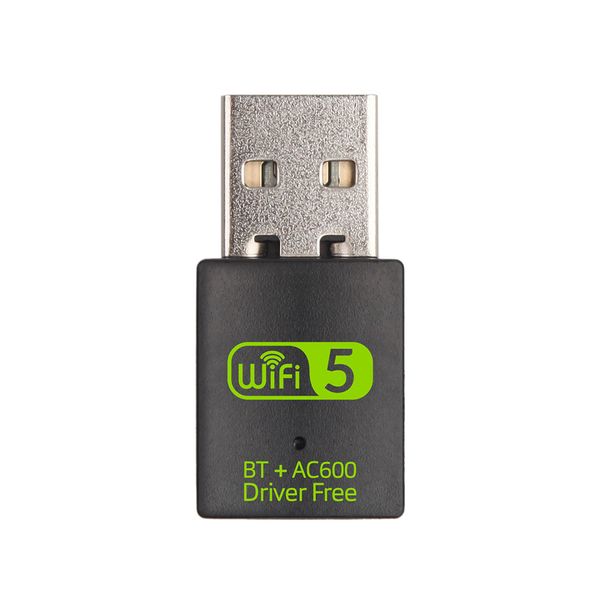 2in1 USB WiFi Bluetooth Adapter 600Mbps Dual Band Driver-Free