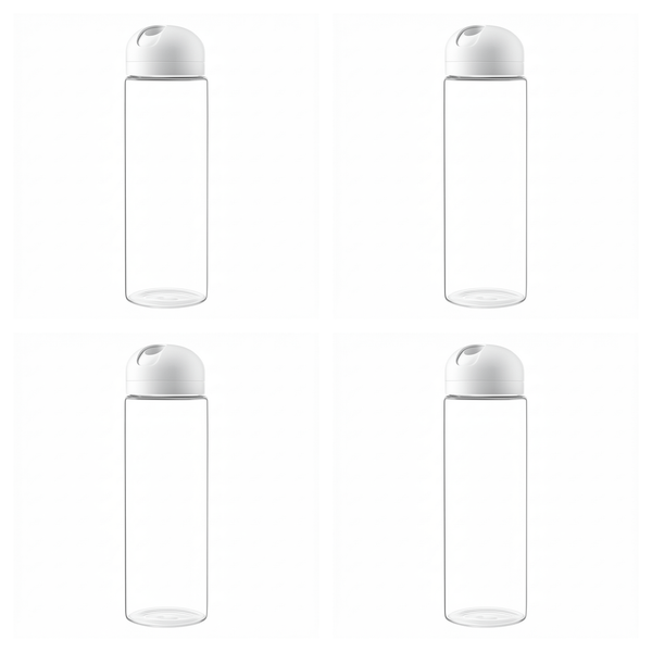 4 Pack Plastic Sealed Noodle Jar - Transparent And White