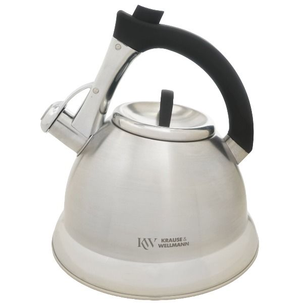 Krause &amp; Wellmann 3L Royal Classique Stainless Steel Whistling Kettle