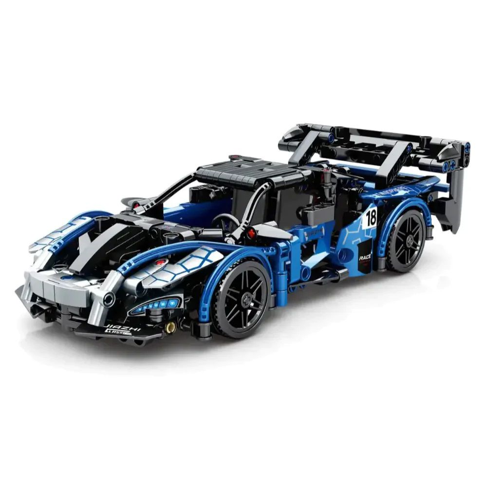 491 Piece Kids Sport Racing Vehicle Car Toy Building Blocks - Blue ...