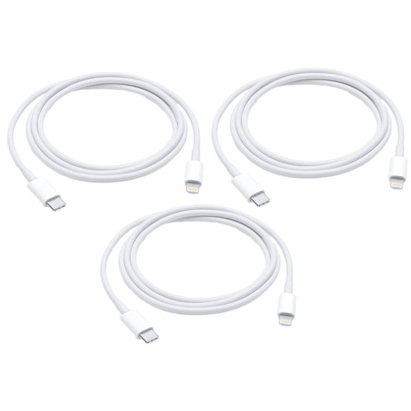 Fast Charging 1m USB Type-C To Lightning Cable - Pack of 3