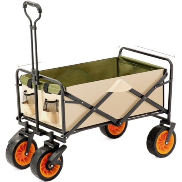 Festival Camping Trolley Garden Trolley Shopping Cart with 4 Wheel Folding