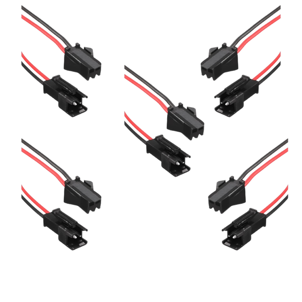 HKD 2-Pin Lockable JST Connector Pair with 15cm Cable - 5 Sets - Reliable