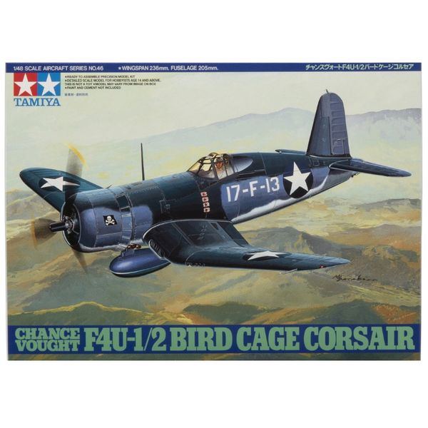 Tamiya 1/48 C.Vought V.F4U-1/2 Bird Cage Corsair Plane Plastic Model Kit