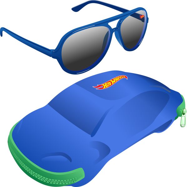 HOT WHEELS By Mattel Official Licensed Kids Sunglasses with Case