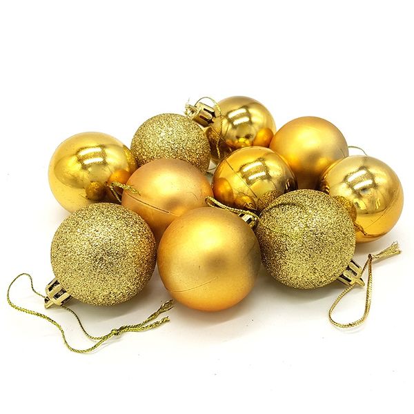 Bufftee 4cm Small Christmas Tree Baubles 10 pc -Red Tones