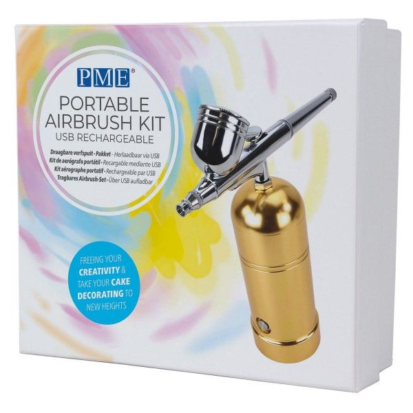 PME Portable Airbrush Set Rechargeable Food Colour Spray Compressor