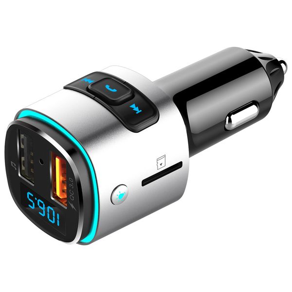 Colorful ambient light car plug-in MP3 player bluetooth receiver