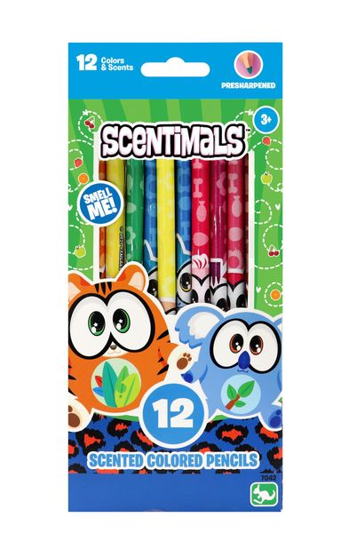 Scentimals Stationery 12 Scented Coloured Pencils