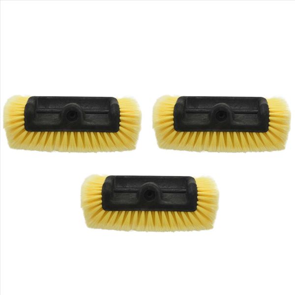 Car Wash Brush Head For Detailing Washing Vehicles Boats Rvs Atvs 3Pieces