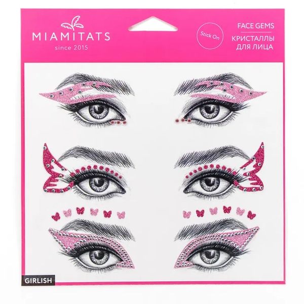 MIAMITATS Face Gems On Adhesive Layer Girlish