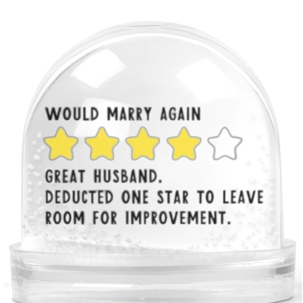 Happy Anniversary To The Love Of My Life Gift Snow Globe