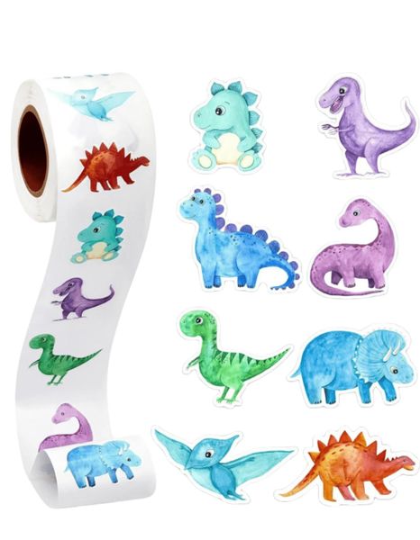 500 Stickers (Dino image