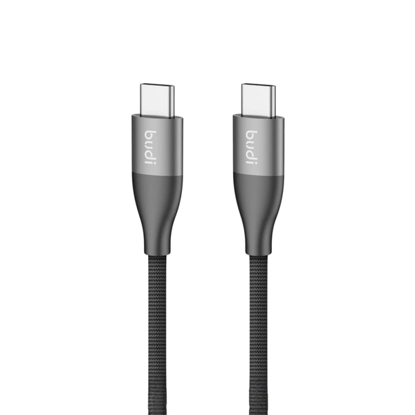 Budi 1m Length Usb-C Pd 65w Bend-Resist Braided Fast Charge and Sync Cable