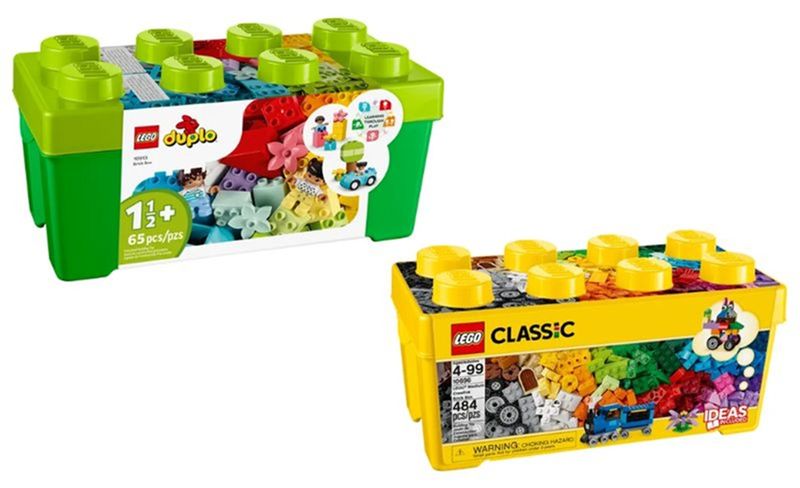 Lego Classic 10696 and Duplo 10913 Brick Box Bundle