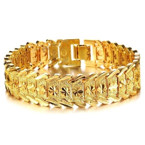 Men's Gold Scale-Chain Bracelet (BA-KS398-GO)