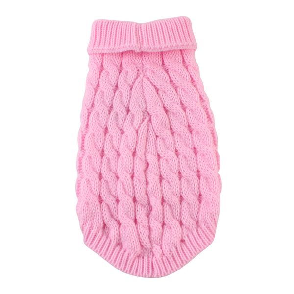 Solid Color Knitted Pullover Suitable For Spring Autumn Winter Pet Clothing