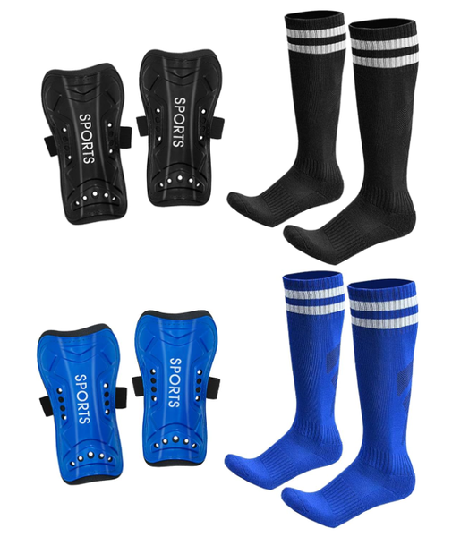 Toddler Kids Youth Soccer Shin Guards and Socks for Football Games Training
