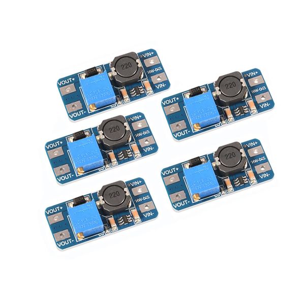 5Pieces MT3608 DC-DC Step Up Boost Power Converter 2A Module 2-24V to 5V-28V