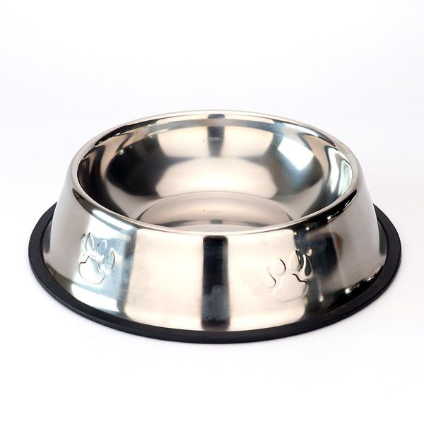 Paw Print Stainless Steel Pet Feeding Bowl