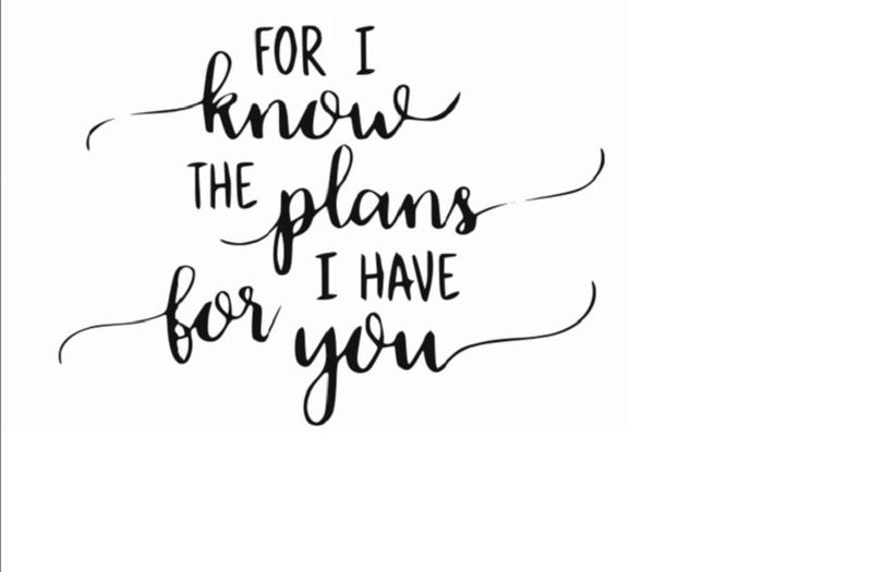 For I know the plans I have for you vinyl sticker