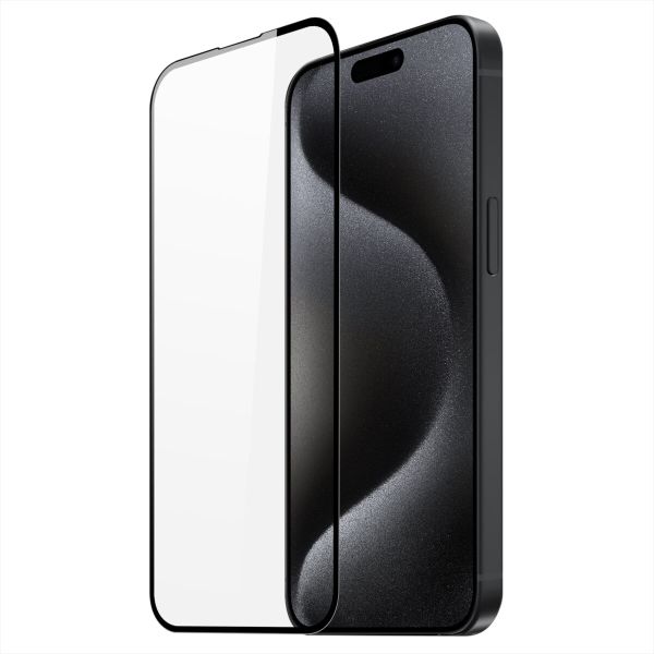 TUFF-LUV 2.5D Tempered Glass Full Screen protection for Apple iPhone 15 Pro - Clear