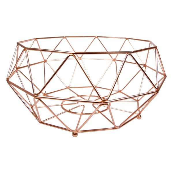 Regent Kitchen Fruit Basket Copper Plated - 26cm x 14cm