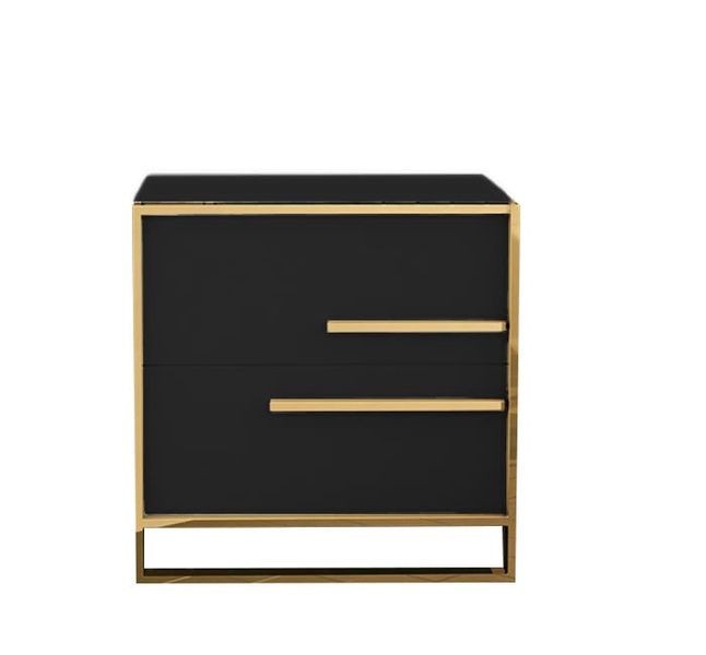 Rosalynn Pedestal-Black&amp;Gold