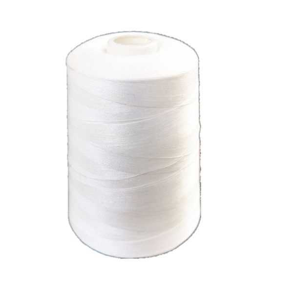 Cotton Thread Spool Yarn For Sewing Machine 3000m - White