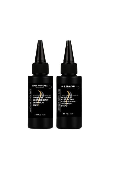 Morroccan Keratin Hair Straightening Brazilian Treatment &amp; Shampoo Set 50ml