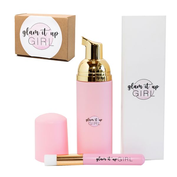 Glam It Up Girl Vegan Eyelash Extension Shampoo/Cleanser &amp; Brush