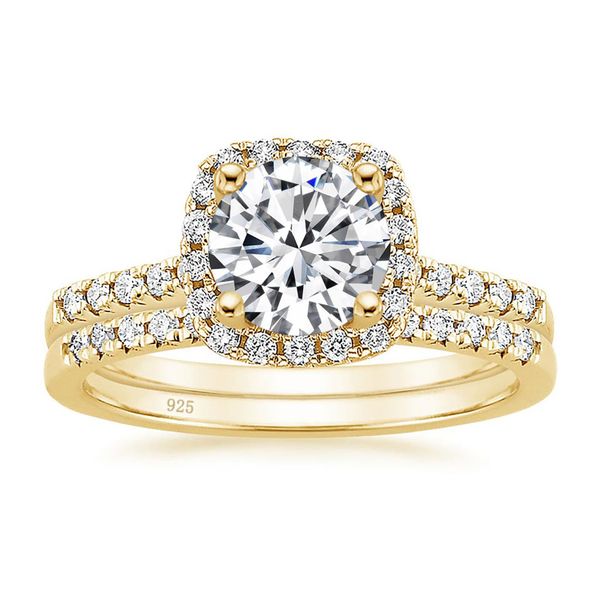 Rings Wedding Somen Bridal Rings Sets- Silver