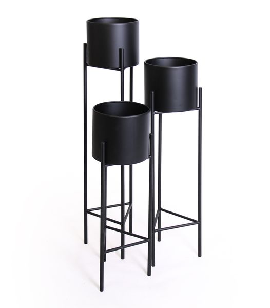 Plant stand- Cassidy 3 piece black-Fine living
