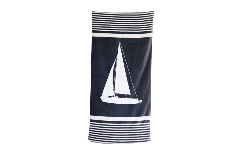 Premium 600gsm Super Royal Cotton Bath Towel - Boat