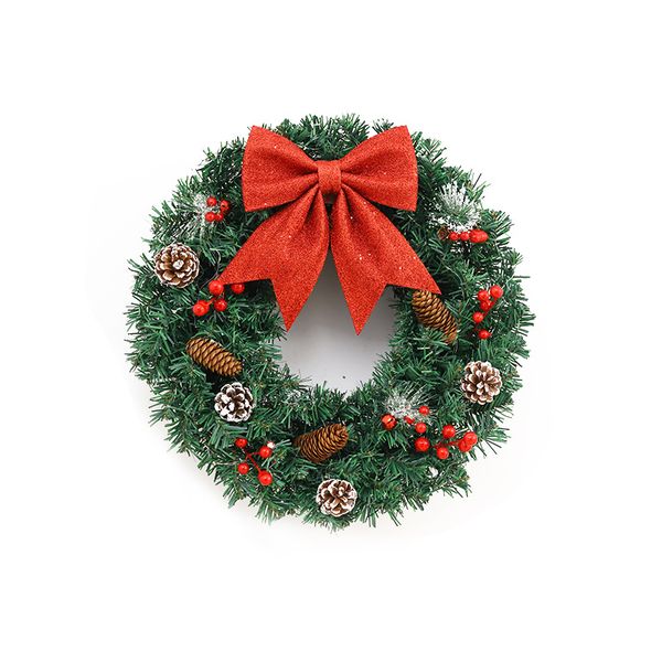 Christmas Door Wreath with Pine Cones,40CM