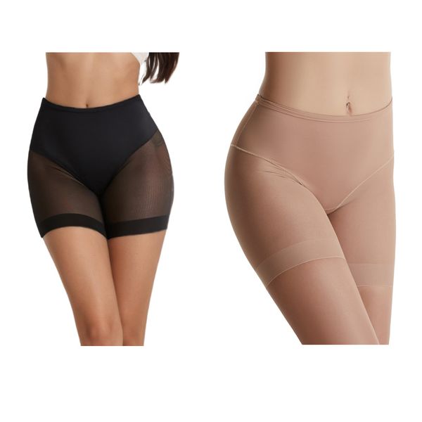 2-Pack High-Waist Tummy Control Briefs - Body Shaping &amp; Safety Shorts
