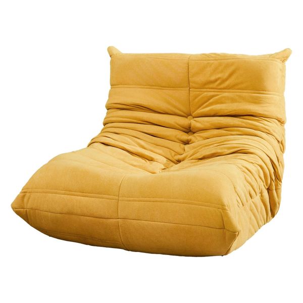 Adult Bean Bag Chair Teddy Fabric Memory Foam Lazy Sofa