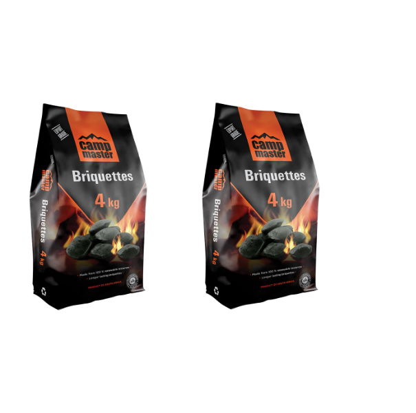 Campmaster Briquettes (2 Bags x 4kg)