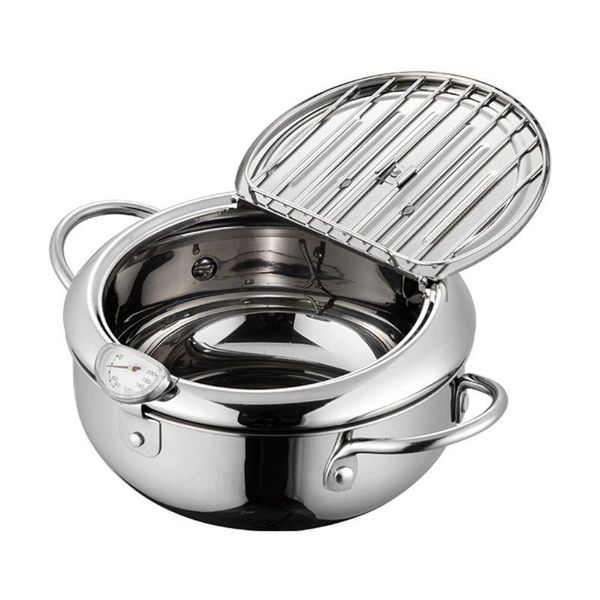 Stainless Steel Thermometer Frying Pot