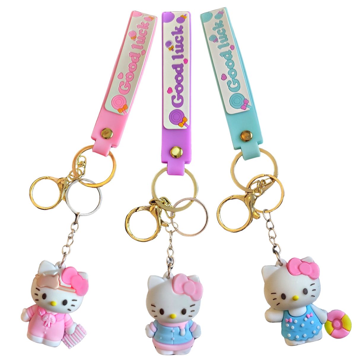 Hello Kitty Keyring/Keychain Set - Adorable and Stylish Accessories - Set of 3