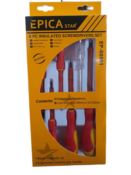 Epica Star Insulated Screwdriver Set - 6 Piece