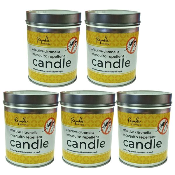 Citronella Mosquito Repellent Candle Bundle - Set of 5