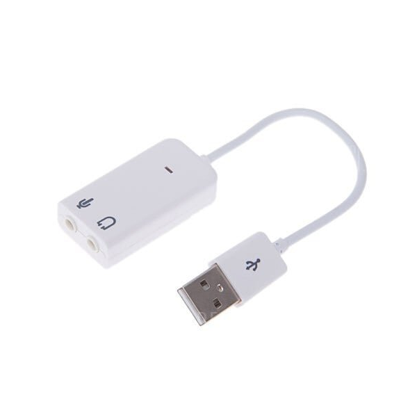 USB Sound Adapter 7.1 Channel - White