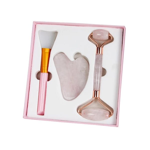3 Piece Jade Facial Massage Roller Set