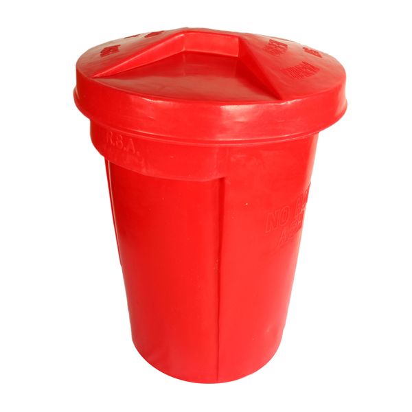85 Litre Plastic Dustbin-Waste Bin with Lid - Red