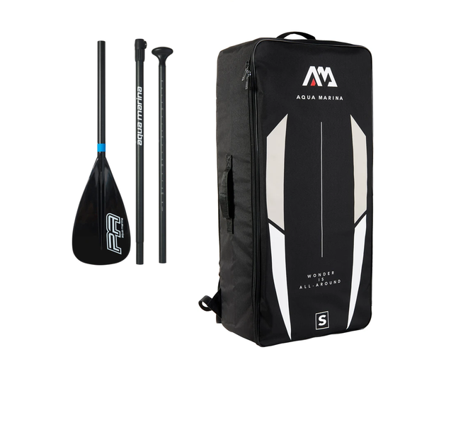 Aqua Marina Adjustable SUP Paddle with Padded Shoulder SUP Backpack