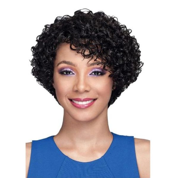 Pixie Cut Wig Human Hair Curly Wig Human Hair 8inch Short Curly Natural
