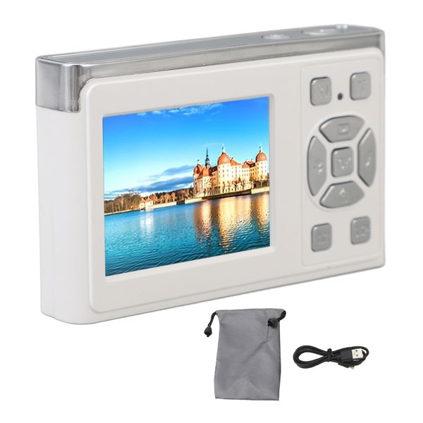 50MP 1080P Vlog Camera - 2.2" IPS, Type-C White