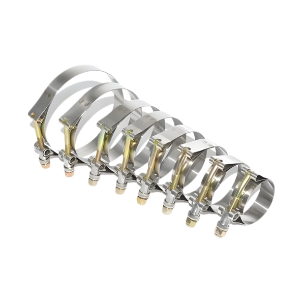 Stainless Steel T-Bolt Hose Clamp - Heavy Duty High Pressure