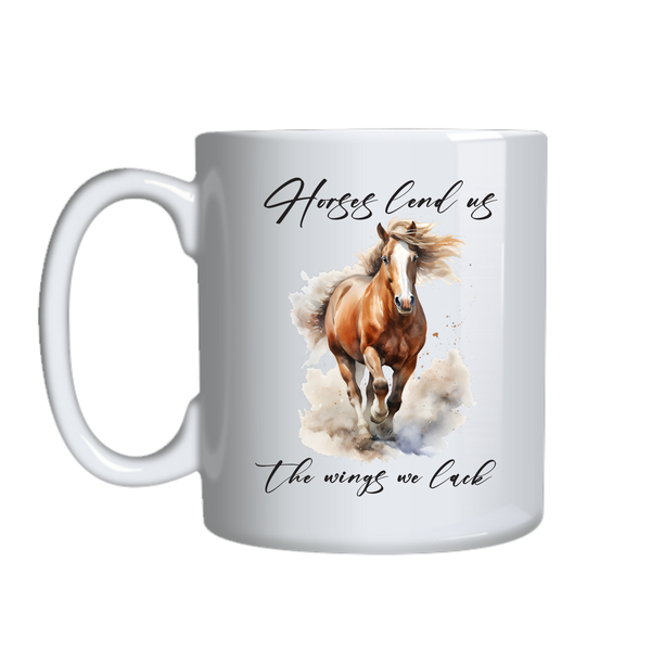 Wings we lack Coffee Mugs for Horse Lovers Trendy Graphic Cup Present 021